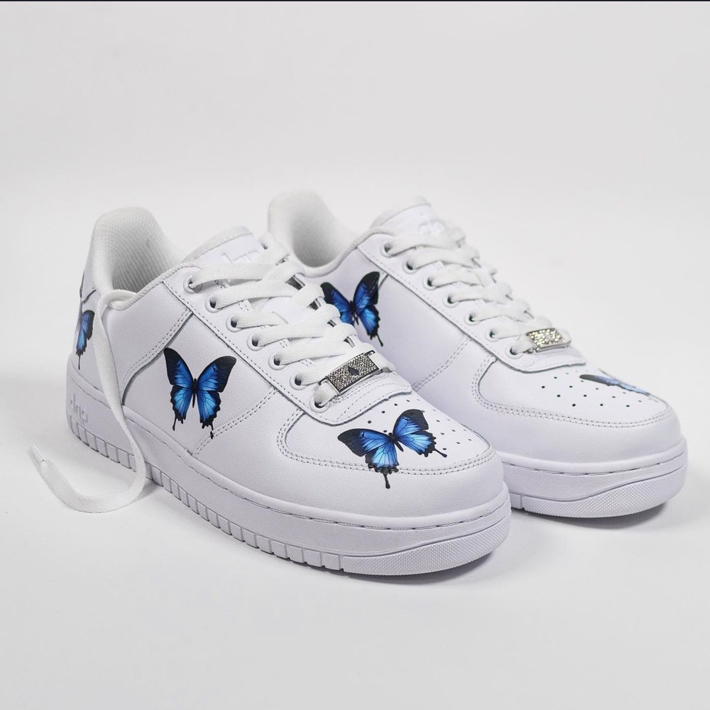 Blue Butterfly Custom Drip Creationz Sneakers